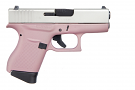 Glock 43 Apollo Custom Cerakote Pink Frame with Silver Slide 9mm Pistol Glock 43 Apollo Custom Cerakote Pink Frame with Silver Slide 9mm Pistol
