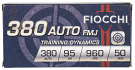 Fiocchi Range Dynamics 380 ACP 95 Grain Full Metal Jacket, 50 Rounds Fiocchi Range Dynamics 380 ACP 95 Grain Full Metal Jacket, 50 Rounds