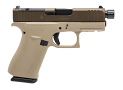 Glock 43X MOS 9mm Pistol with 2-Tone Bronze/Tan Frame & Threaded Barrel