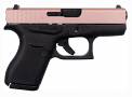 Glock 42 Apollo Custom Cerakote Rose Gold Slide 380 ACP Pistol Glock 42 Apollo Custom Cerakote Rose Gold Slide 380 ACP Pistol