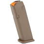 Glock 17 Gen5 Magazine Flat Dark Earth 9mm 17 Round Glock 17 Gen5 Magazine Flat Dark Earth 9mm 17 Round
