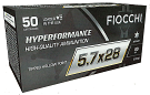 Fiocchi Hyperformance 5.7mmX28mm 40 Grain Tipped Hollow Point Ammunition 50 Rounds Fiocchi Hyperformance 5.7mmX28mm 40 Grain Tipped Hollow Point Ammunition 50 Rounds