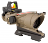 Trijicon ACOG 4x32 Flat Dark Earth Scope, Dual Illumination Red Crosshair Reticle w/ 3.25 MOA RMR Type 2 Sight and Backup Iron Sights Trijicon ACOG 4x32 Flat Dark Earth Scope, Dual Illumination Red Crosshair Reticle w/ 3.25 MOA RMR Type 2 Sight and Backup Iron Sights