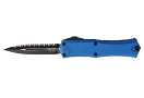 Microtech Hera II Mini D/E Standard Serrated OTF Knife - Blue/Black Microtech Hera II Mini D/E Standard Serrated OTF Knife - Blue/Black