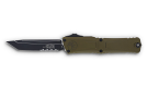 Microtech Combat Troodon Gen III Partially Serrated Tanto Apocalyptic OTF Knife - OD Green/Black