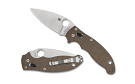 Spyderco C101MPCW2 Manix 2 Brown Micarta Folding Knife Spyderco C101MPCW2 Manix 2 Brown Micarta Folding Knife