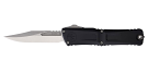 Microtech Combat Troodon Gen III Stonewash Bowie Standard OTF Knife - Black Microtech Combat Troodon Gen III Stonewash Bowie Standard OTF Knife - Black